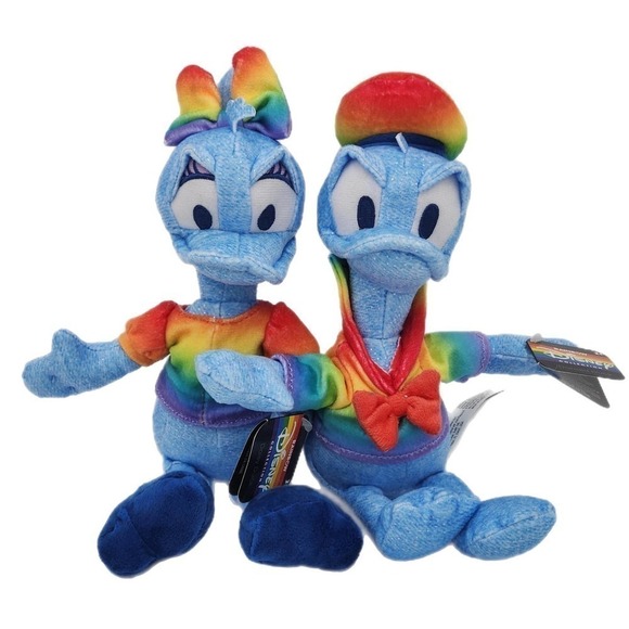 Rainbow Collection Disney Donald & Daisy Duck Plush Toy Set Of 2 Walgreens 2022 - Picture 1 of 6